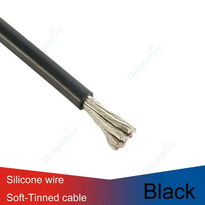 Heat Resistant Silicone Cable Solar Panel Electrical Wire Red Black 24 22 20 18 16 14 12 10 8 6 4 awg gauge for Car Auto Battery