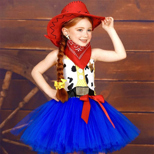 Woody Jessie Toy Story Cowboy Performance Kostüm Sets Mädchen Cartoon Tutu Kleid Kinder Disney Cosplay Karneval Party Kleidung