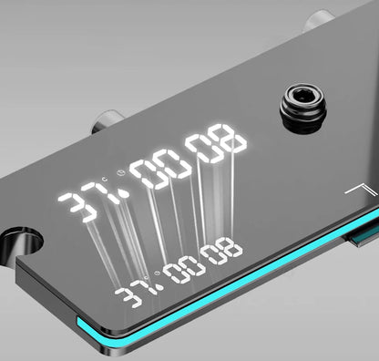 VGX LED Digital Shower System Modern Bathroom Temperature Display Shower Faucet Set Rainlfall Bathroom Mixer Bidet Shower Set