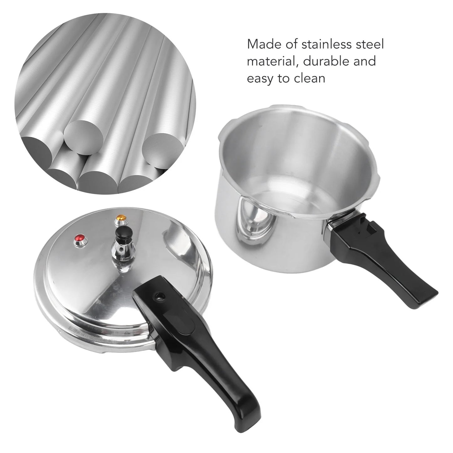 Aluminium Alloy Mini Pressure Cooker 3 Liter Aluminium Alloy Pressure Cooker 18cm Bottom 3L Mini Pressure Cooker for Gas Stove.