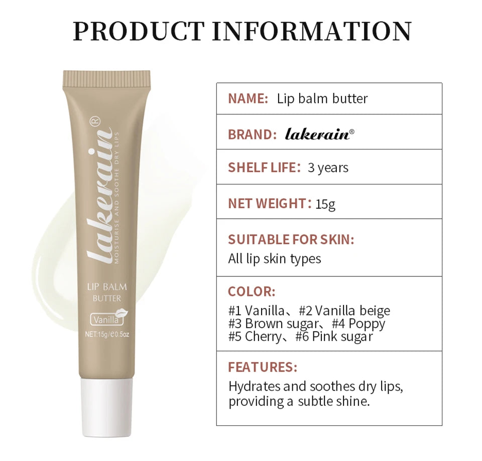 3pcs/Kit Butter Moisturizing Lip Gloss Oil Jelly Lipgloss Liquid Lipstick Lip Tint Brown Sugar Crystal Lip Balm.