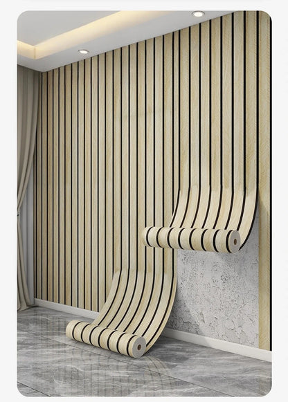 Faux Grille Wall Stickers Self Adhesive Wallpaper for Bedroom Walls Thick Foam Wood Grain Peel and Stick Wallpapers Home Decor