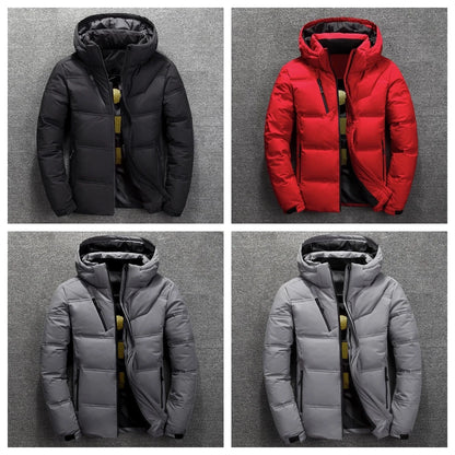 Winter new thick men's down jacket casual lightweight hooded detachable warm white duck down down jacket men's.