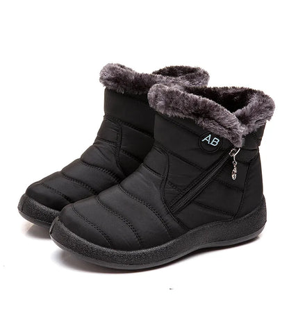 Women's Boots Women's Ankle Boots With Fur Winter Shoes Women Low Heels Winter Boots Snow Waterproof Botas Mujer Winter Footwear.