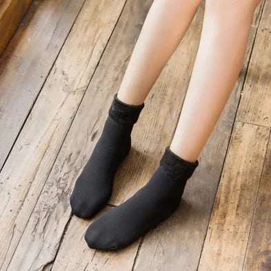 MuqiNush 5Pairs Women Winter Warm Socks Thicken Short Thermal Cashmere Snow Velvet Boots Home Floor For Outdoor Cyling Skiing.