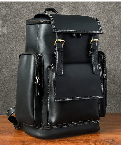 Vintage Crazy Horse Echtes Leder Rucksack Männer Leder Bagpack Klettern Rucksack männlichen Große Wandern Rucksack M814