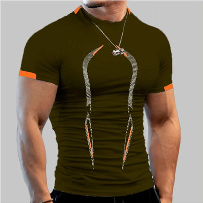 New Summer Sportswear Gym Breathable T Shirt Men Quick Drying Jogging T-Shirt Men Training Tees Fitness Tops Running T-shirt.