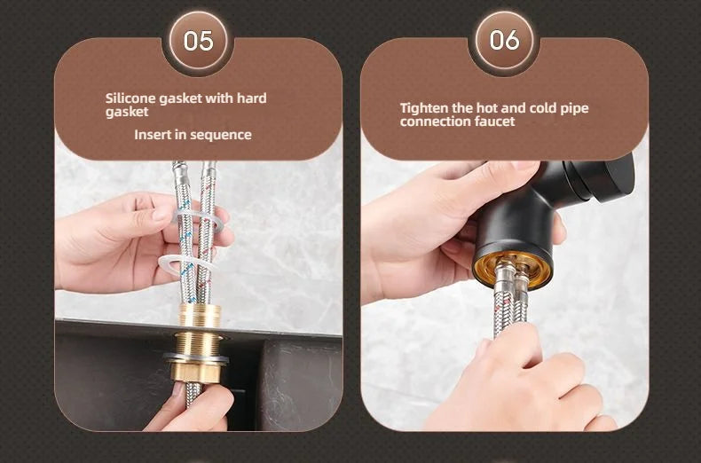 Kitchen Hot and Cold Water Faucets Household Kitchen Sink Splash Proof Sink Tap Deck Mounted Sprayer Taps