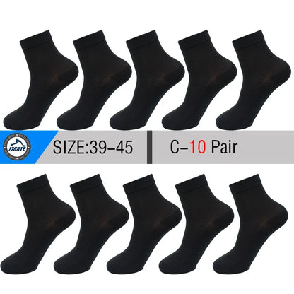 10 Pair Men's Summer Mesh Bamboo Fiber Socks Fashionable Breathable Business Socks Suitable For Sweaty Feet Casual Socks
