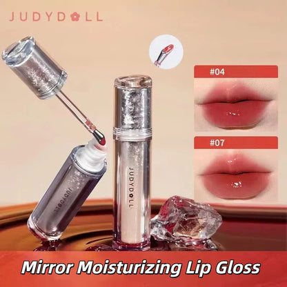 Judydoll Lip Glaze Mirror Shine Watery Lipstick Non-Stick Cup Long Lasting Moisturising Lip Tint Waterproof Makeup Cosmetics.