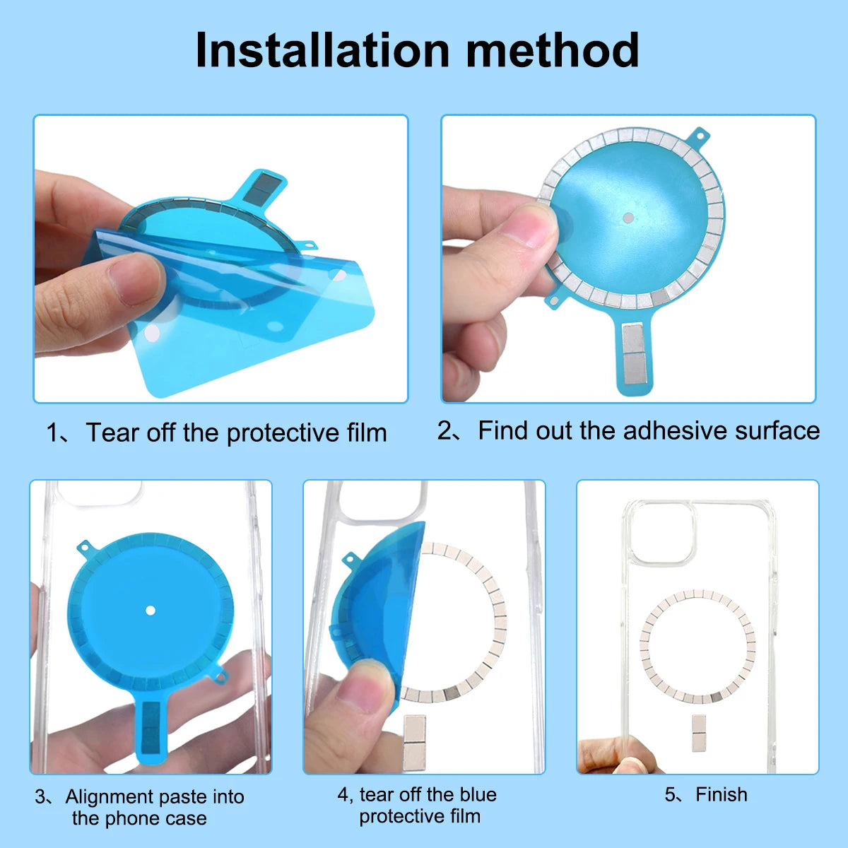 Magnetic Circle Strong Wireless Charging Magnet Sticker Ring for MagSafe for Magsafing Accessories for iPhone13 12 mini Pro Max.