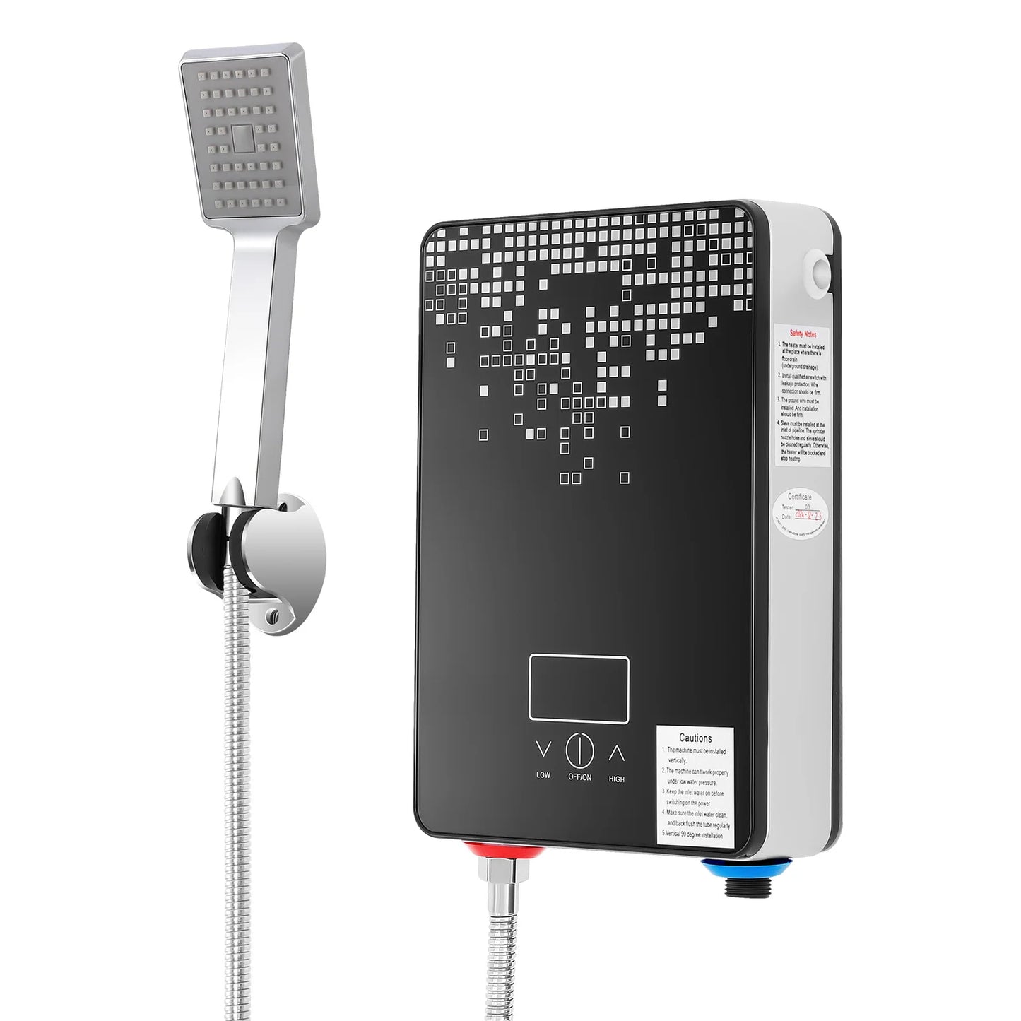 6500W 220V Electric Instant Hot Water Heater  Shower Bathroom Faucets Kitchen Tap Digital Display Temperature Automatic