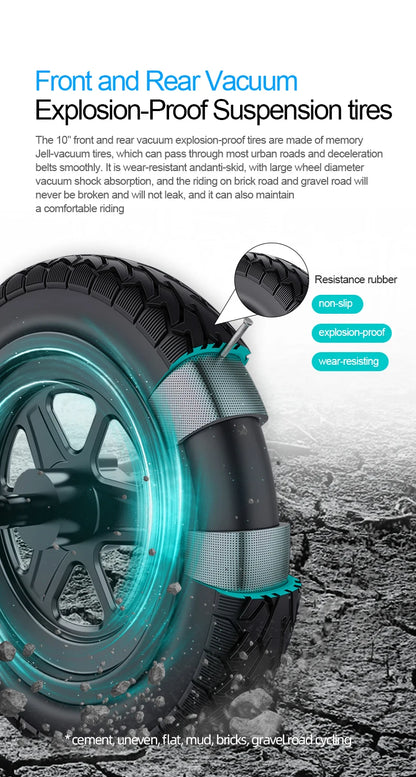 HX X9 plus Folding Electric Scooter 500W 36V15.6Ah 10-inch Tire Lightweight E-Scooter Adult Urban Commuting EScooter.