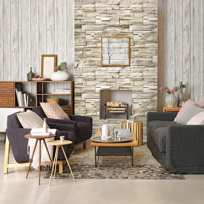 Stone Peel And Stick Wallpaper Faux Brick Vinyl Self-adhesive 3D Wallpaper For Bedroom Living Room Walls Home Decoration Sticker