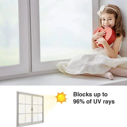 Frosted Anti Look Window Privacy Film Non Adhesive Static Cling Bathroom Shower Window Glass Sticker Sun Blocking Door Movie.