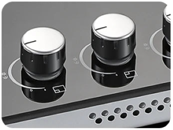 5 Burners 70 cm Glass with Automatic Flame Protection, Natural Gas Propane Gas, Built-in Gas Hob.