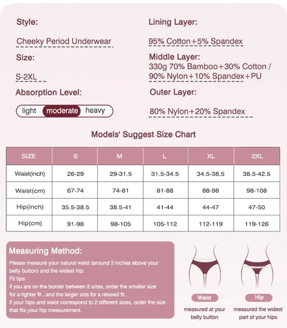 Seamless Women's Leakproof Period Panties Breathable Reusable Washable Tampon-free Menstrual Underwear period Sanitary Pants.