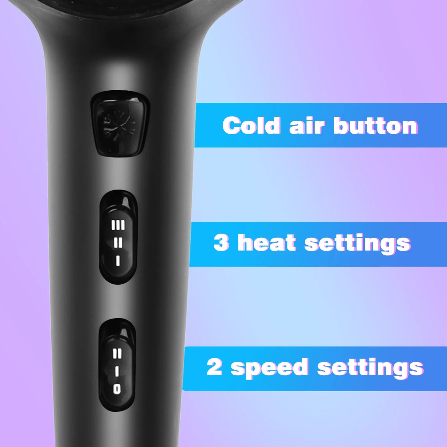 Aigostar Monique 32HIE Professional 2400W Ionic Hair Dryer with 2 Speeds and 3 Temperature Settings - Cold Air Button.Overheat P