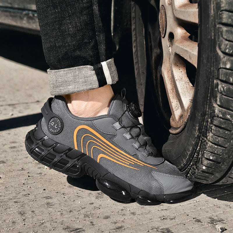 Men's Military Tactical Boots Army Boots Men Side Zipper Military Boots Men Anti-Slip Ankle Boots Work Safety Shoes Hiking Shoe.