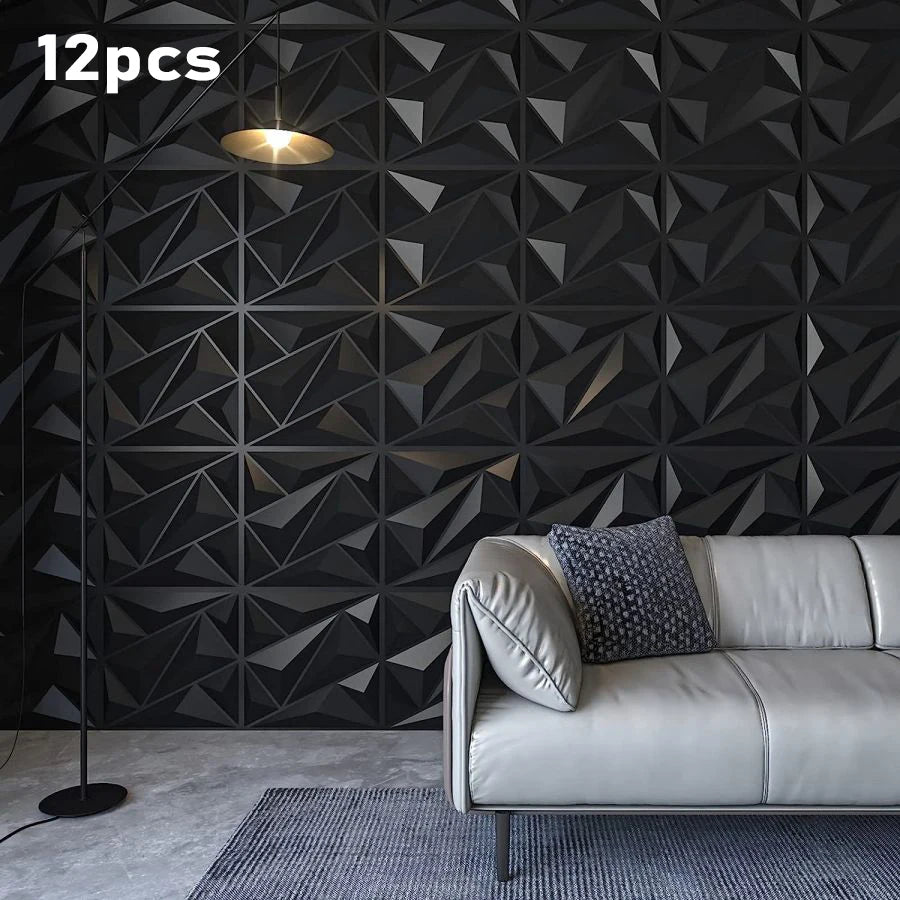 KUUJOJO 3D textured wall panel for indoor wall decoration, suitable for living room, hall, bedroom, hotel, office, send tape