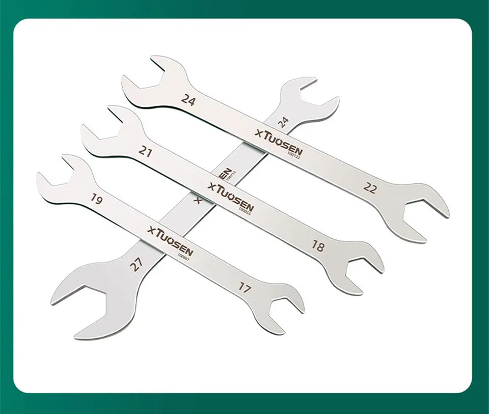 Ultradünner Schraubenschlüssel-Satz mit offenem Ende, 6–27 mm, Pflaumenschlüssel-Kombination, universelles Ratschenschlüssel-Set mit zwei Köpfen, Auto-Reparaturwerkzeuge