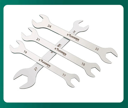 Ultradünner Schraubenschlüssel-Satz mit offenem Ende, 6–27 mm, Pflaumenschlüssel-Kombination, universelles Ratschenschlüssel-Set mit zwei Köpfen, Auto-Reparaturwerkzeuge