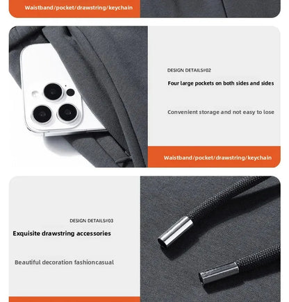 Men's Plus Size Pants Thickened Fleece Lined Thickened Autumn Winter Casual Trousers Loose Warm Outerwear Cold Proof Clothing.