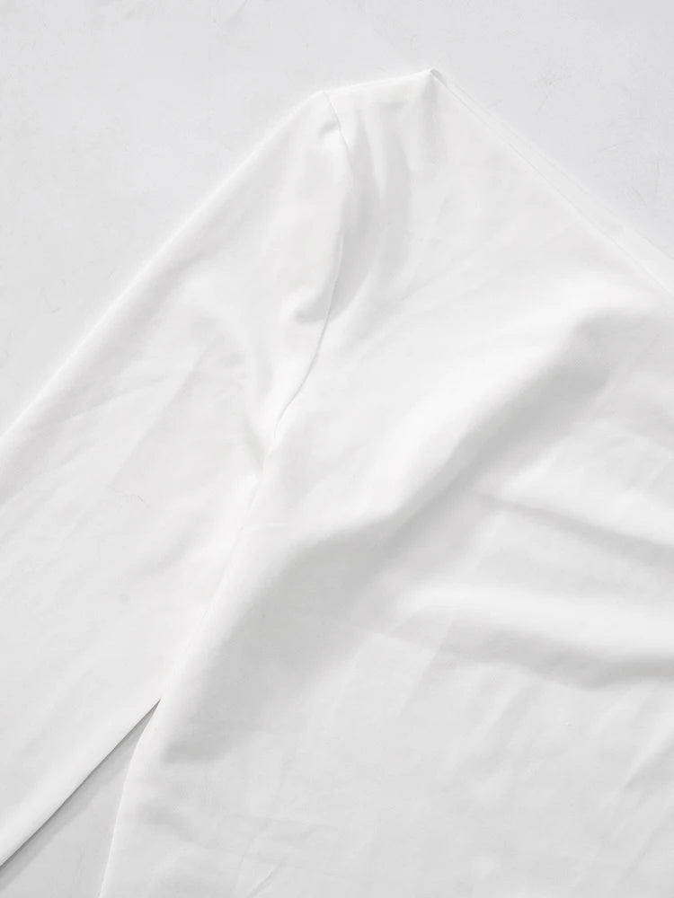 kliou Incline Shoulder Women T-shirts Classic New All-matched Single Sleeve Strap Skinny Crop Tees Mujer Chic Fashion Street Top.