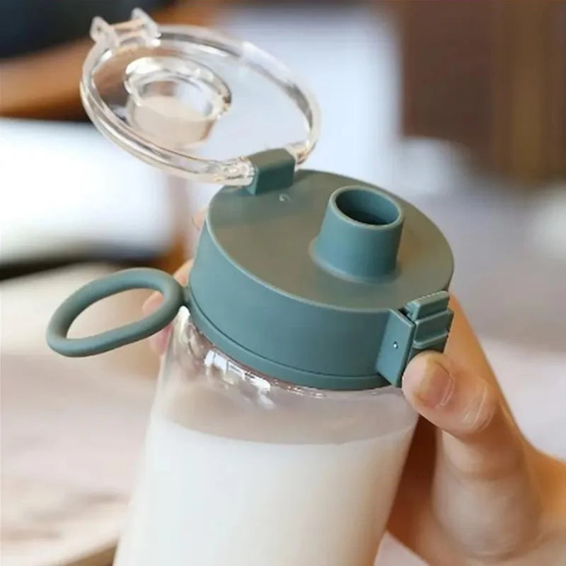 1pc Large Capacity Leakproof Sports Water Bottle, BPA-Free PC Material, Portable Gym Fitness Jug with Filter, Easy-Carry Double.