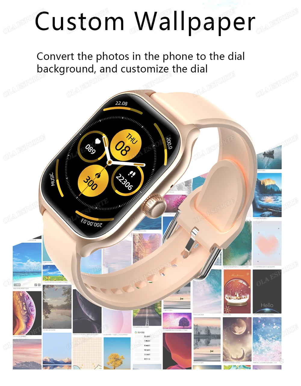 Smart Watch For Android IOS Watches 1.83inch HD Display Bluetooth Call Message Alert Music Sports Mode Smartwatch Men Women Gift.
