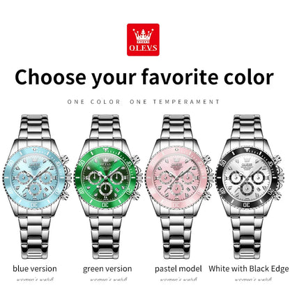 OLEVS 5632 Womens Watch Elegant Luxury Quartz Watch Zircon Scale Waterproof Luminous Automatic Date Ladies Watch Gifts Original.