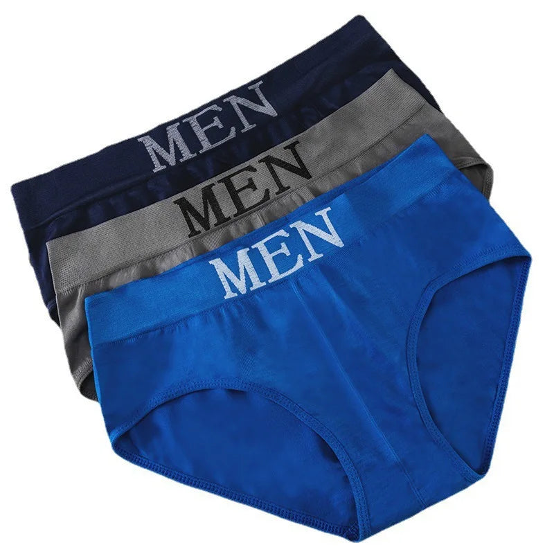 4pcs Mens Sexy Briefs Teenager Sport Underwears Plus Size Fat Men's Underpant Panties Students Breathable Fashion Casual Panties.