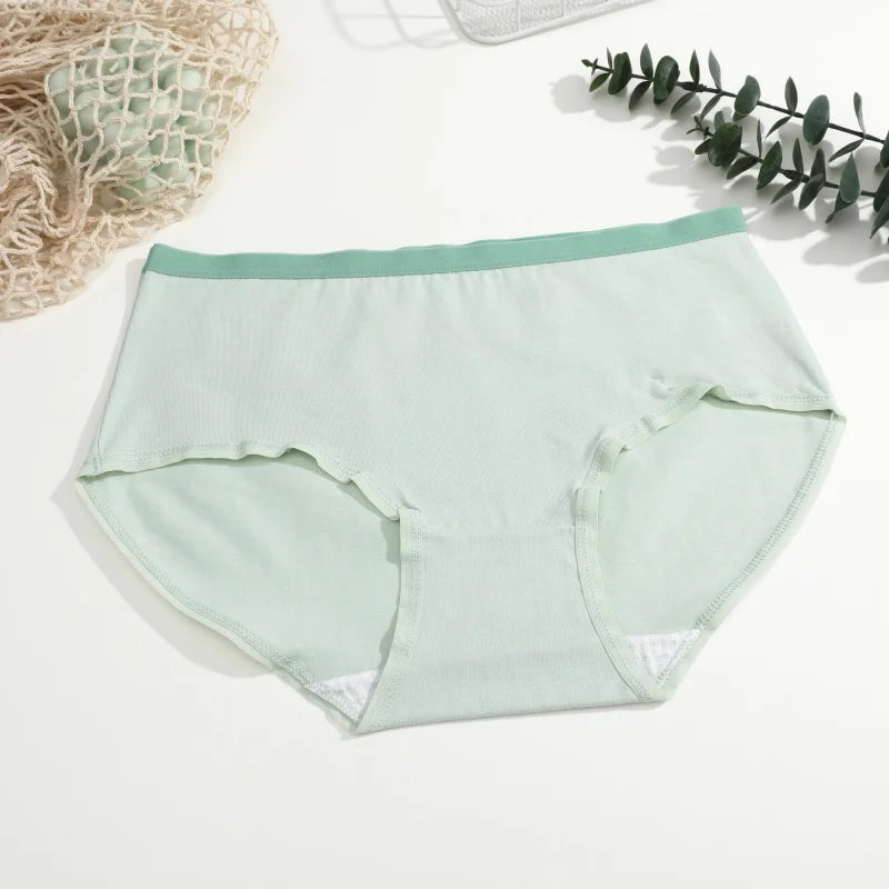 3Pcs/Set Women's Seamless Cotton Briefs Women Panties Solid Color Breathable Underwear Female Low Waist Soft Lingerie S-XXL