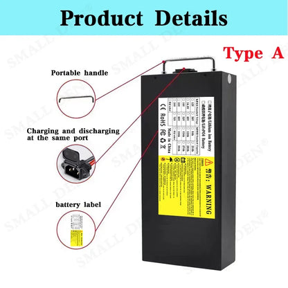 Harley battery 60V 12Ah 15Ah 18Ah 21Ah 24Ah Lithium cell pack Original With BMS For 1800W E-scooter motorcycle +67.2V 3A Charger.