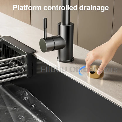 304 Stainless Steel Kitchen Sink Single Bowl Thickened Material Undermount Basin Vegatable Workstation With Drain Accessories