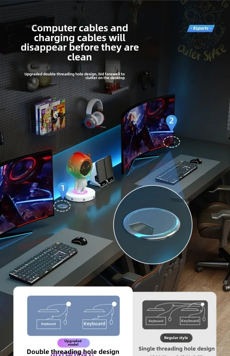 Moderne Doppel Computer Schreibtische Hause Desktop E-sport Gaming Tisch Schlafzimmer Einfache Schreibtisch Student Studie Tische Büro Möbel EE