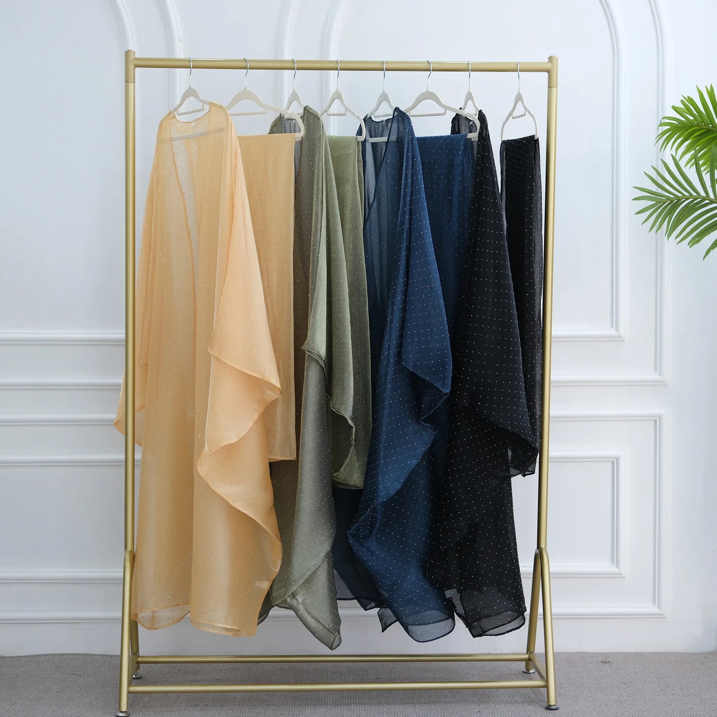 Middle Eastern Islamic Three-Piece Clothing for Women Ramadan Muslim Modest Abaya Dress with Hijab 2025 New Turkey Kaftan Robe