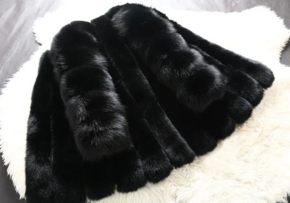 Herbst Faux Pelz Jacken für Frauen Lange Puff Sleeve Frau Mantel Solide Kurze Wärme Oberbekleidung Klausel Damen Elegante Streetwear