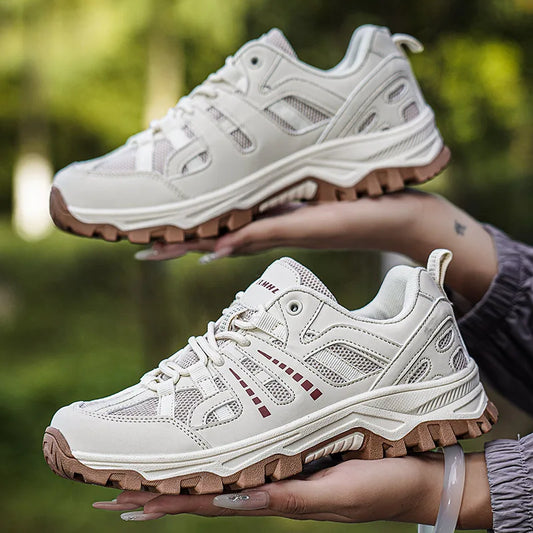 Men‘s Waterproof Hiking Shoes Outdoor Trainers Lace-up Climbing Shoes Women Trekking Sneakers Anti-slip  Tactical Sneaker.