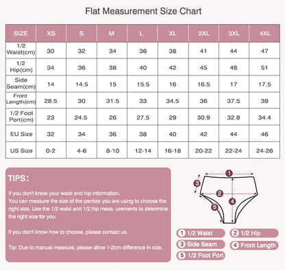 High Waist Washable Menstrual Panties Heavy Flow Overnight Reusable Comfortable Leakproof Absorbent Underwear.