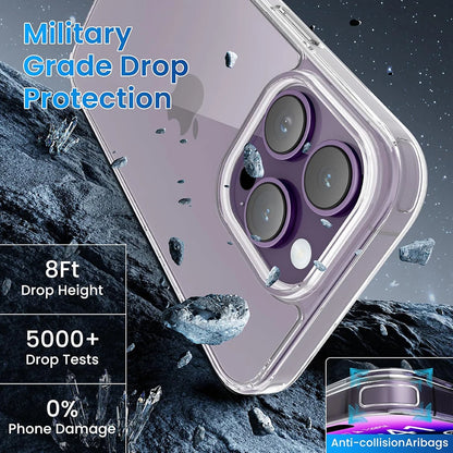 Hybrid Acrylic Airbag Shockproof Case For iPhone 16 15 14 13 12 11 Pro Max Plus Mini Clear Hard Back Cover Silicone Soft Shell.