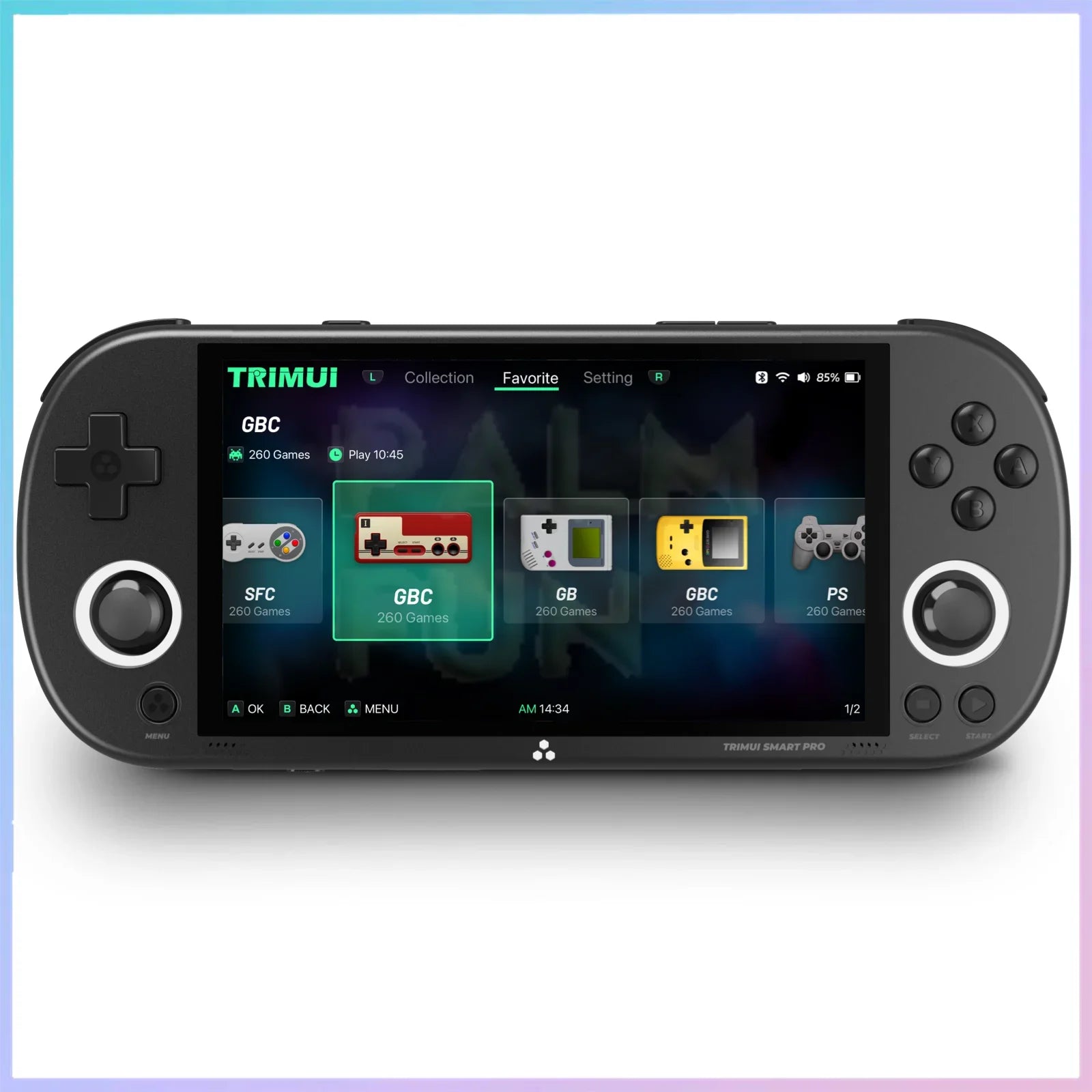 Trimui Smart Pro Portable Retro Arcade Game Console 4.96inch IPS Handheld Game Console Type-C LINUX HD Screen Smart Video Player.