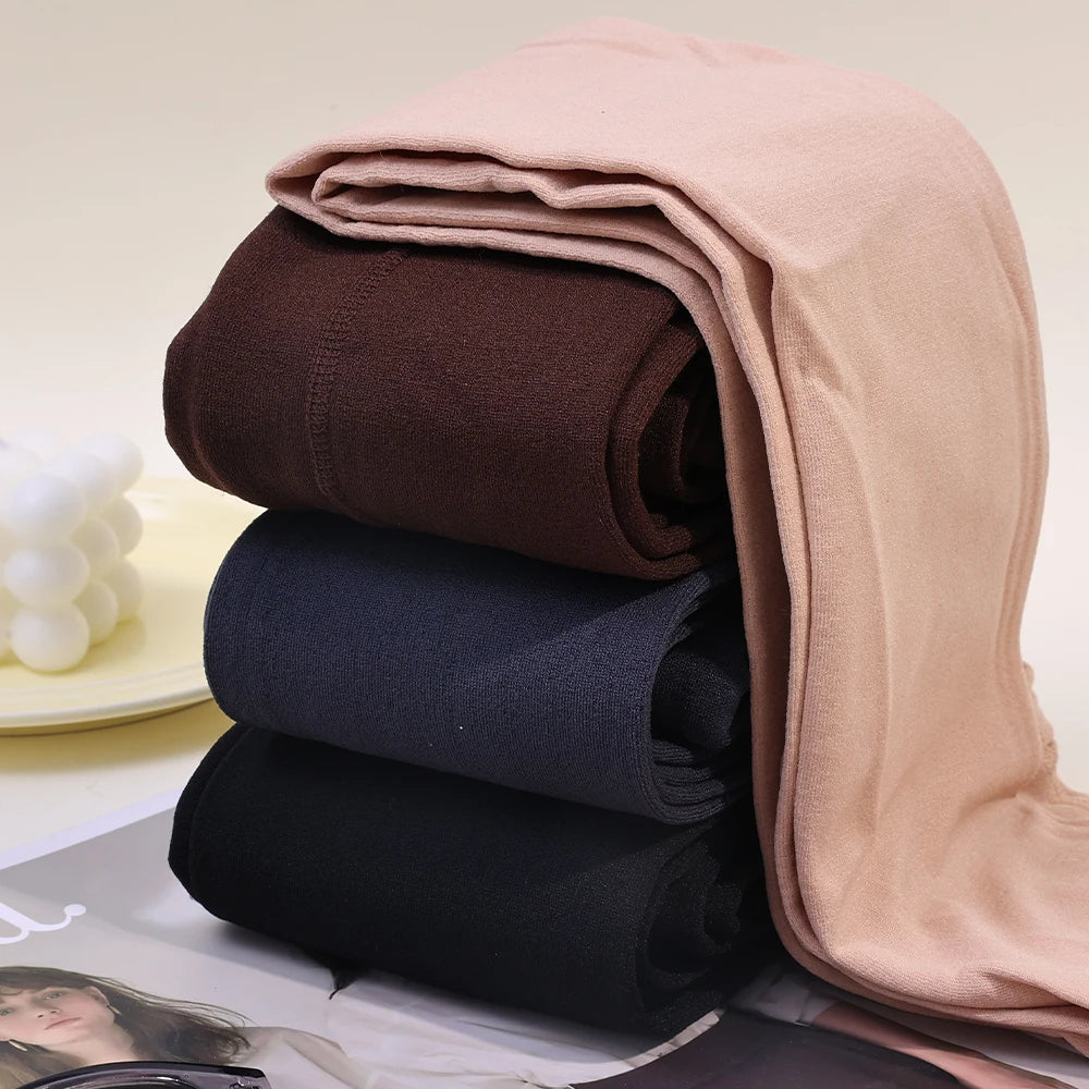 Winter Warm Women's Leggings Thermal Pants Polar Pantyhose Sock Lined Pants Velvet Tights Skin Effect High Waist Wool Leggings