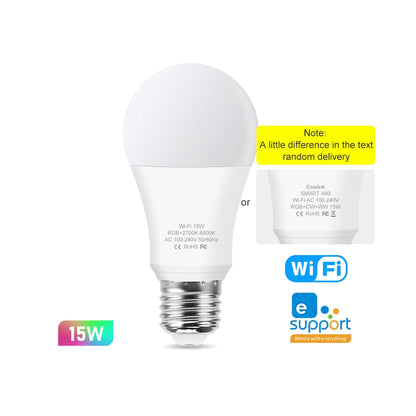 Smart WiFi Zigbee LED Glühbirne Dimmbar E27 E14 GU10 RGBCW 3000-6000K LED Kerze Lampe Für Ewelink APP Alexa Google Hause Yandex.