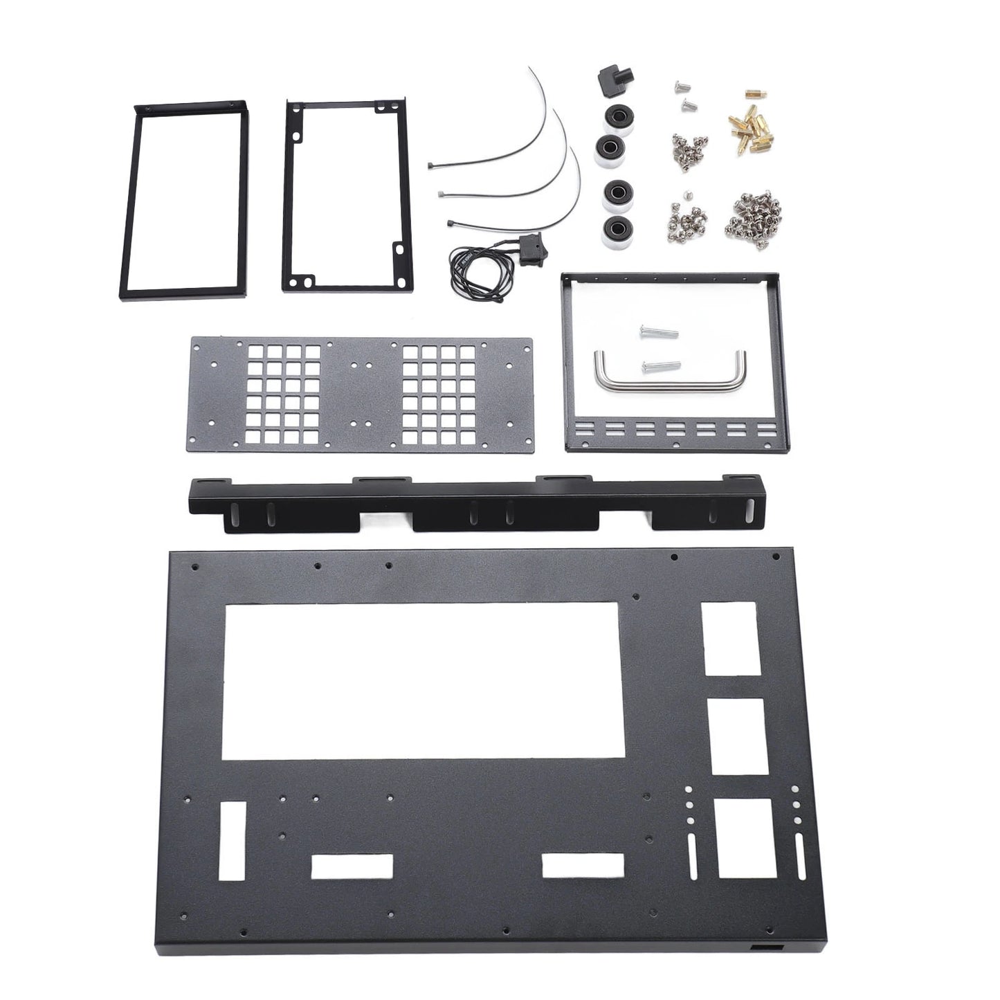 Computer Open Case Bracket Powerful Cooling Heat Dissipation Steel Plate DIY Computer Motherboard Case Rack for ATX M ATX ITX.
