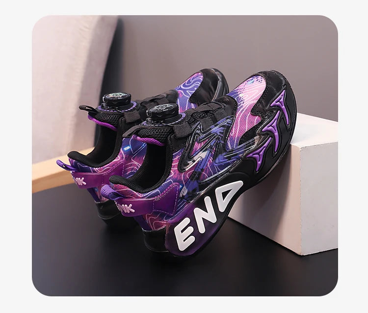 Fashion Print Children Shoes Boys Sneaker Autumn PU Leather Luxury Kids Casual Sneaker Platform Sports Tennis Shoes for Boy.