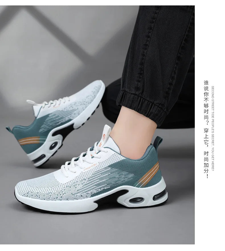 Plus Size 39-45 Shoes for Men Spirng Autumn Fashion Soft Sole Sports Casual Style Running Shoes Lace Up Comfortable Sneakers.