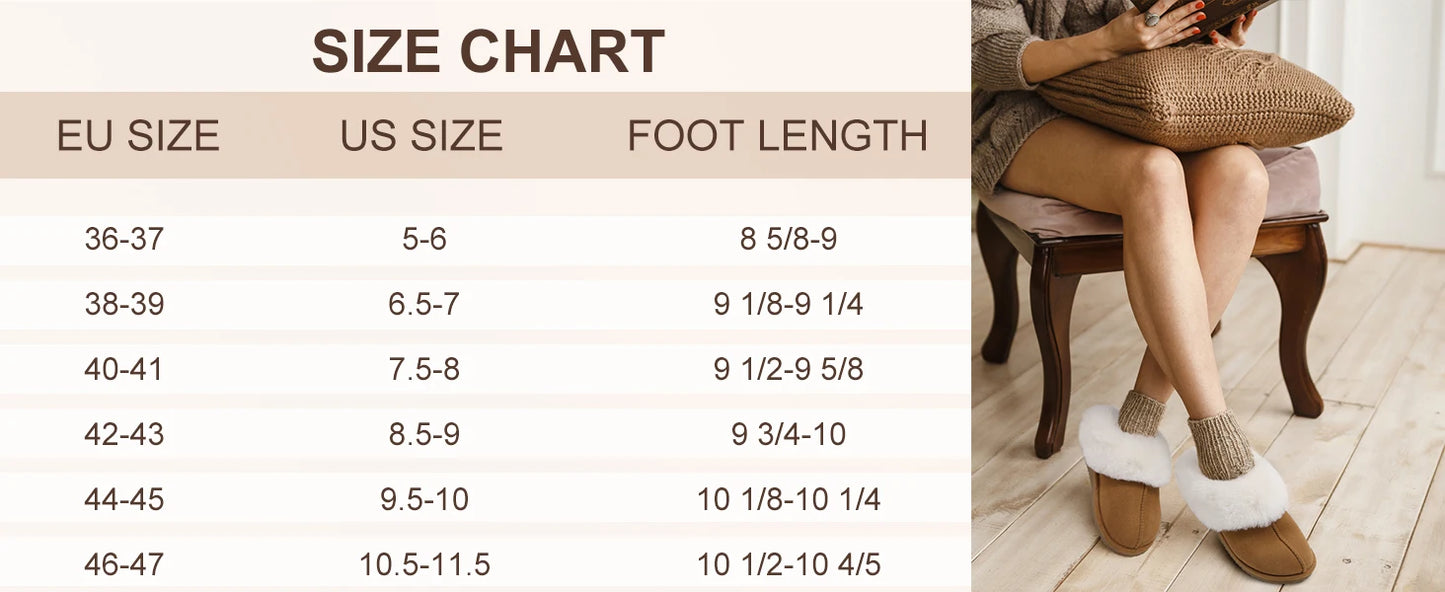 Evshine Winter Warm Memory Foam Slippers For Women Indoor Plush Home Shoes Fluffy Faux Fur Slippers Cozy Suede Furry Flat Slides.