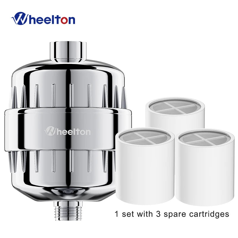 Wheelton Bath Shower Filter(WHT-303-3E) Softener Chlorine & Heavy Metal Removal Water Filter Purifier For Health Bathing.