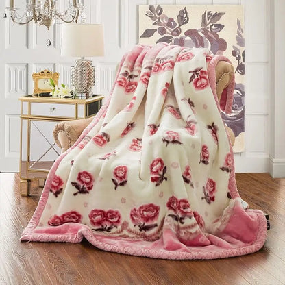 Winter Raschel Blankets Thickened Soft Comfortable and Fluffy Plush Quilt Home Multifunctional Single Person Double Warm Blanket